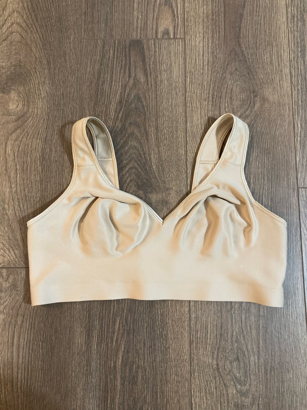 Hanes Beige Wireless Comfort Bra Seamless Size 2xl